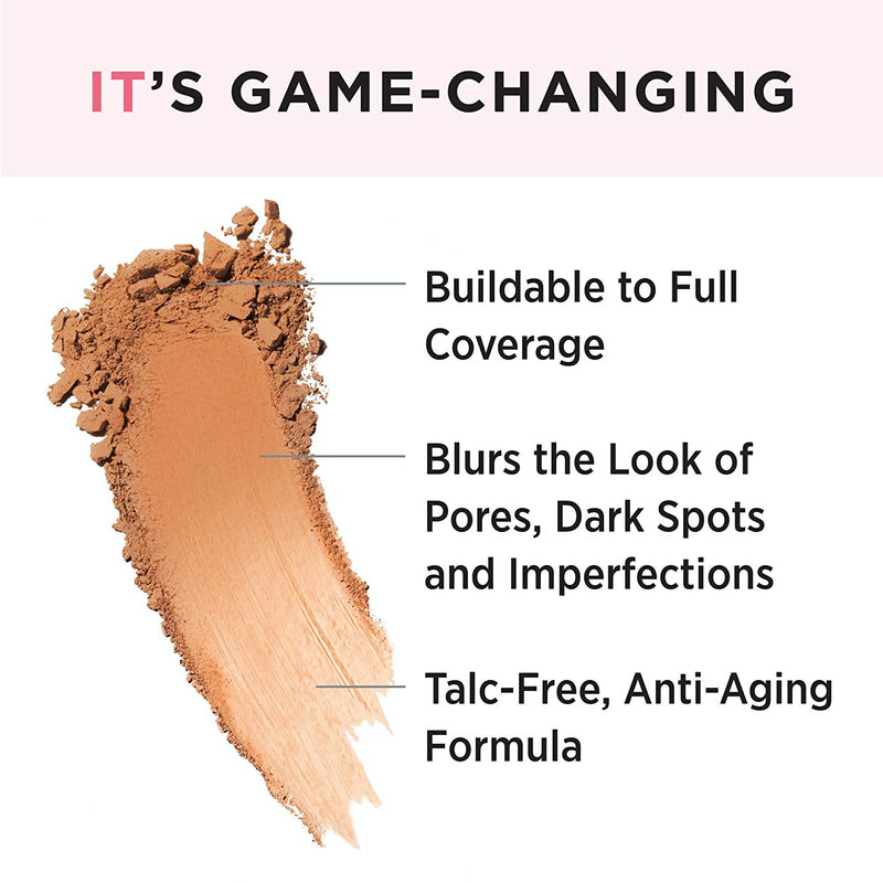 IT Cosmetics CC+ Airbrush Perfecting Powder Foundation - Buildable Full Coverage Of Pores & Dark Spots