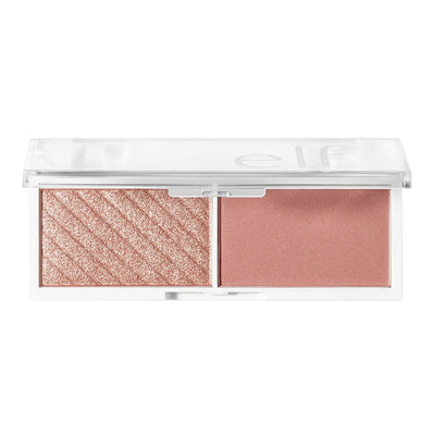 e.l.f. Cosmetics Bite-Size Face Duo, Highlighter, Bronzer & Blush Palette, Highly Pigmented