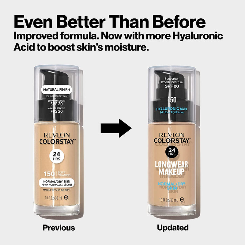 Liquid Foundation by Revlon, ColorStay Face Makeup for Normal and Dry Skin