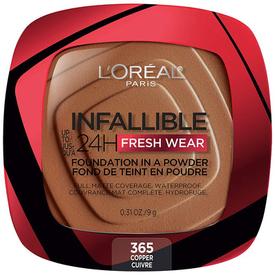 L'Oreal Paris Infallible Fresh Wear Foundation in a Powder, Up to 24H Wear, Pearl, 0.31 oz.