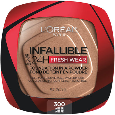 L'Oreal Paris Infallible Fresh Wear Foundation in a Powder, Up to 24H Wear, Pearl, 0.31 oz.