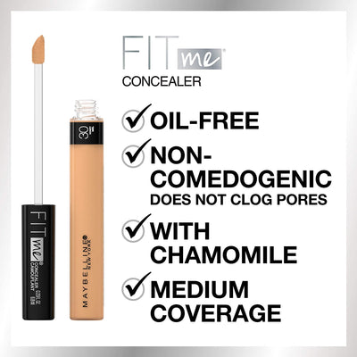 Maybelline Fit Me Liquid Concealer Makeup, Natural Coverage, Oil-Free