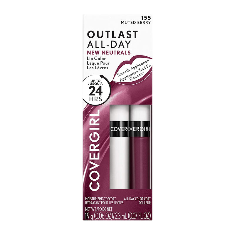 Covergirl Outlast All-Day Lip Color with Moisturizing Topcoat, New Neutrals Shade Collection, Rosie, 0.06 Ounce (Pack of 1)