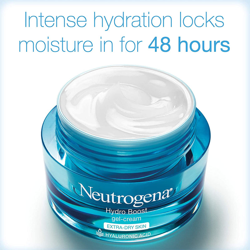 Neutrogena Hydro Boost Hyaluronic Acid Hydrating Face Moisturizer Gel-Cream to Hydrate and Smooth Extra-Dry Skin, 1.7 oz