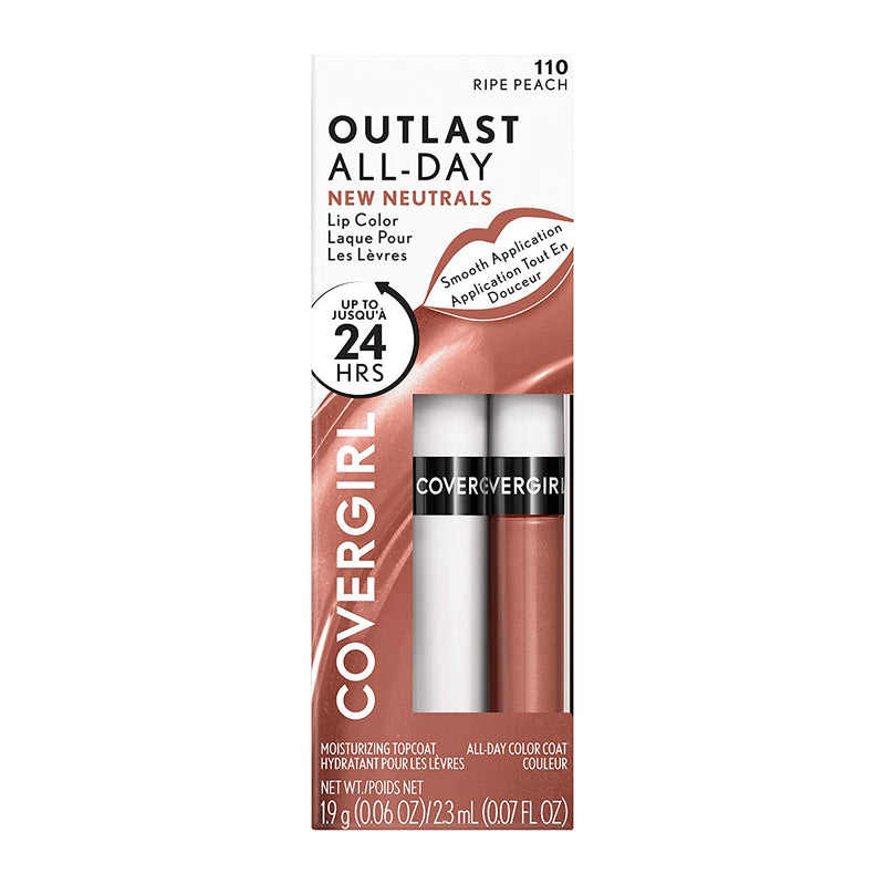 Covergirl Outlast All-Day Lip Color with Moisturizing Topcoat, New Neutrals Shade Collection, Rosie, 0.06 Ounce (Pack of 1)