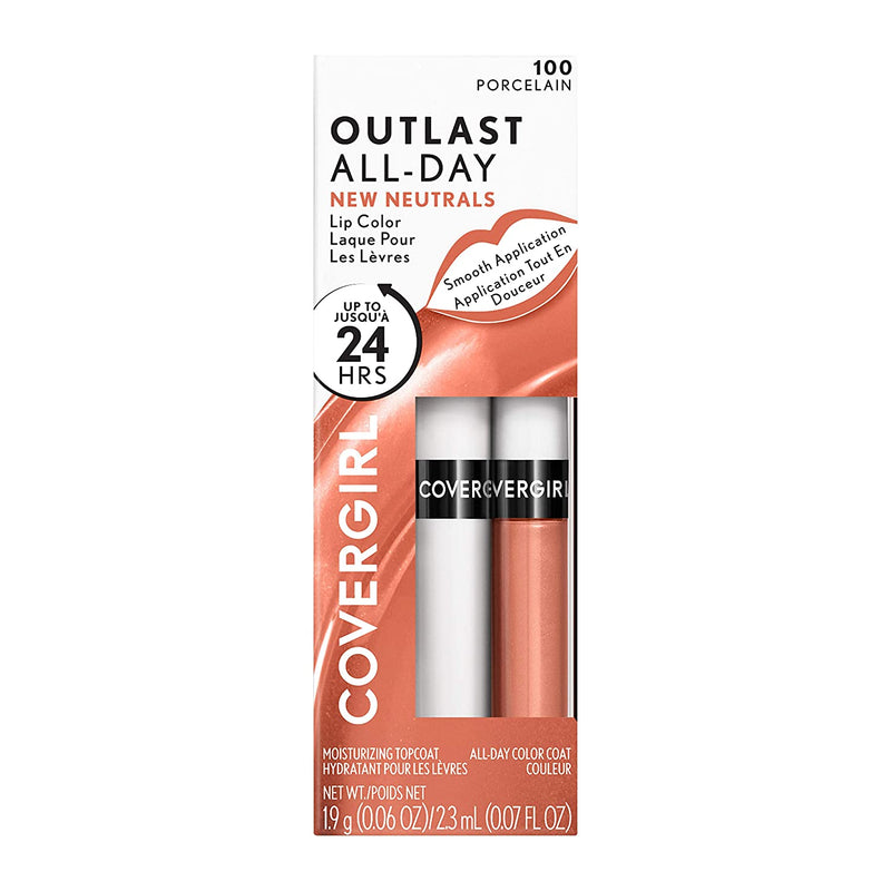 Covergirl Outlast All-Day Lip Color with Moisturizing Topcoat, New Neutrals Shade Collection, Rosie, 0.06 Ounce (Pack of 1)