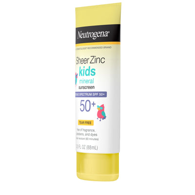 Neutrogena Sheer Zinc Kids Mineral Sunscreen Lotion SPF 50+, 3 fl oz