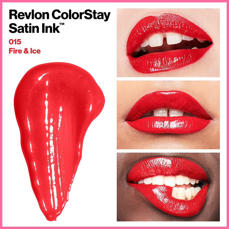 Revlon ColorStay Satin Ink Crown Jewels Liquid Lipstick, Longlasting & Waterproof Lipcolor, Moisturizing Creamy Formula Infused with Black Currant Seed Oil