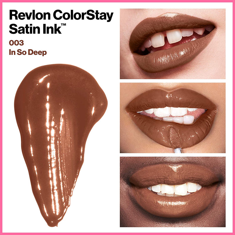 Revlon ColorStay Satin Ink Crown Jewels Liquid Lipstick, Longlasting & Waterproof Lipcolor, Moisturizing Creamy Formula Infused with Black Currant Seed Oil