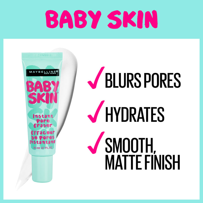 Maybelline Baby Skin Instant Pore Eraser Primer, Clear, 0.67 fl oz