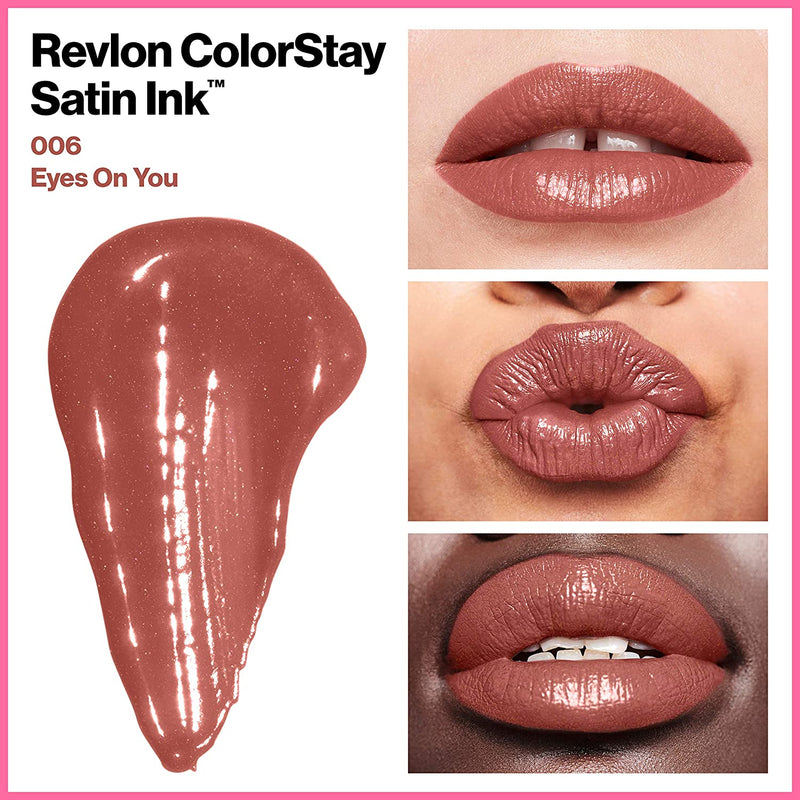 Revlon ColorStay Satin Ink Crown Jewels Liquid Lipstick, Longlasting & Waterproof Lipcolor, Moisturizing Creamy Formula Infused with Black Currant Seed Oil