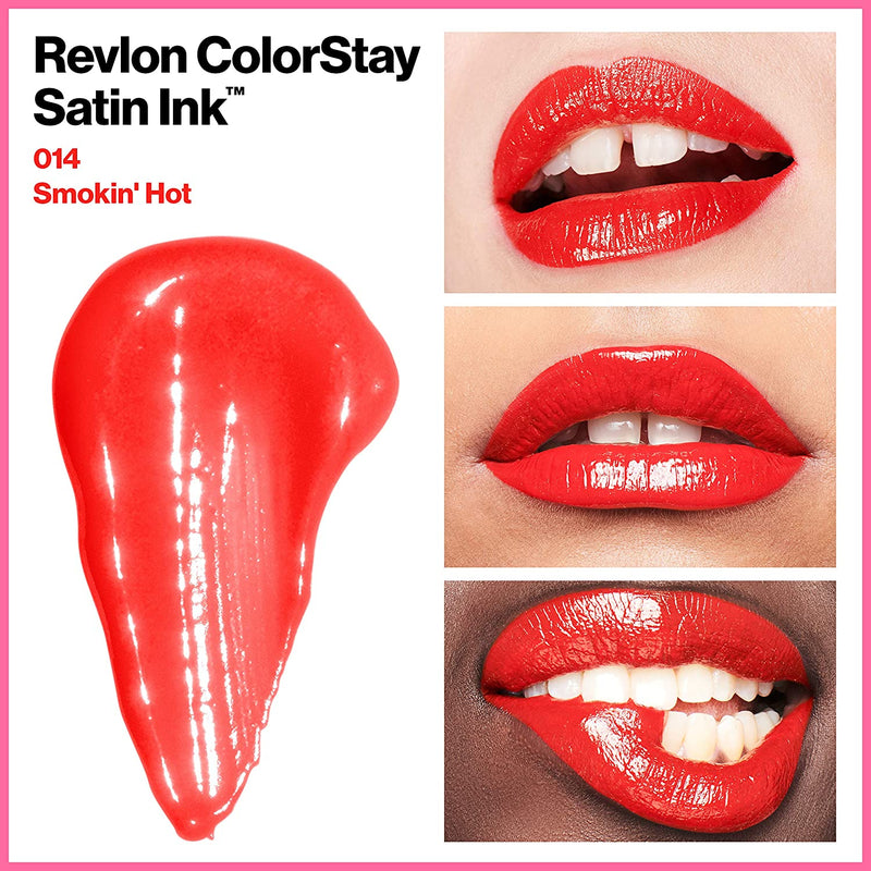 Revlon ColorStay Satin Ink Crown Jewels Liquid Lipstick, Longlasting & Waterproof Lipcolor, Moisturizing Creamy Formula Infused with Black Currant Seed Oil