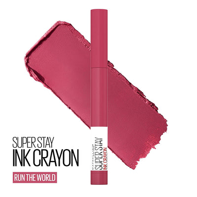 Maybelline Super Stay Ink Crayon Lipstick, Precision Tip Matte Lip Crayon with Built-in Sharpener, Longwear Up To 8Hrs, On The Grind