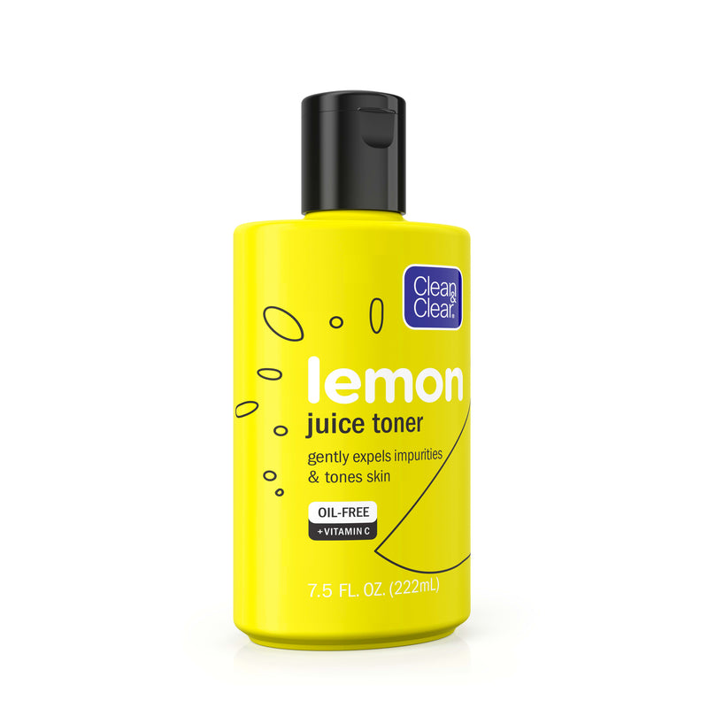 Clean & Clear Alcohol-Free Lemon Juice Facial Toner with Vitamin C, Oil-Free 7.5 fl oz