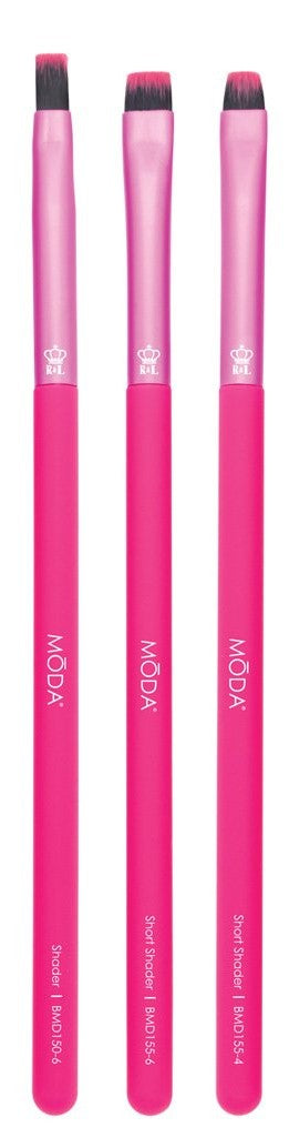 MODA Brush 12pc Bold Artistry Makeup Brush Set, Includes - Oval, Flat, Angled and Liner Brushes