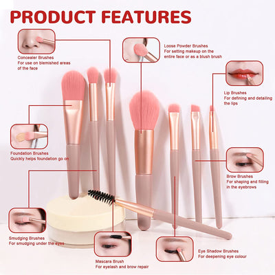 Cosprof 177 Colors Makeup Cosmetic Shimmer Matte Naked Pigment Eyeshadow Palette Sombras, 8 Pcs Mini Makeup Brush Set, Blush Lip Gloss Eyebrow Powder Concealer Beauty Cosmetic Makeup Set