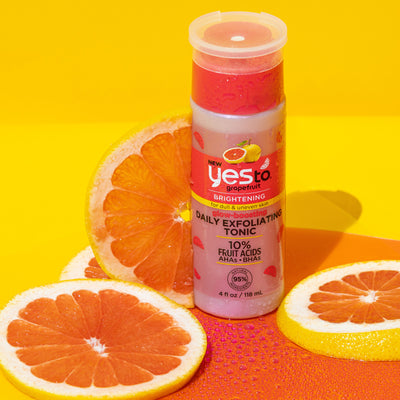 Yes To Grapefruit Daily Exfoliating Toner Liquid for Dull and Uneven the Skin, 4 fl oz