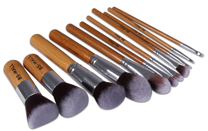 BS-MALL Makeup Brush Set 11Pcs Bamboo Synthetic