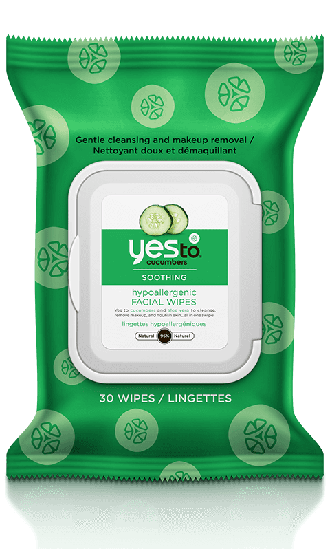 Yes To Cucumbers Soothing Makeup Remover Wipes, 30 Ct