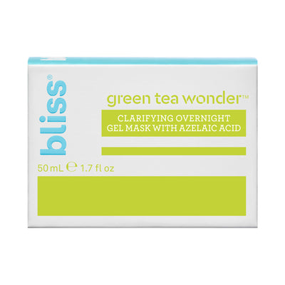 Bliss Green Tea Mask, Clarifying Overnight Gel Mask with Azelaic Acid & Green Tea, 1.7 fl oz