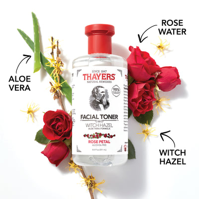 Thayers Alcohol-Free Rose Petal Witch Hazel Facial Toner, 8.5 oz