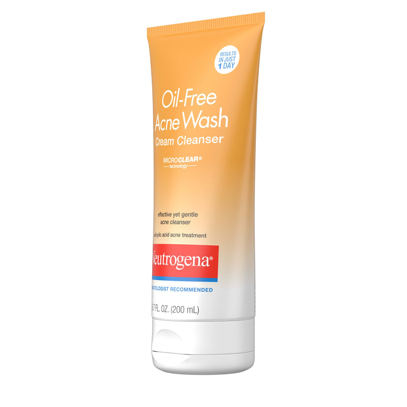Neutrogena Oil-Free Acne Face Wash Cream, Face Cleanser, 6.7 fl. oz
