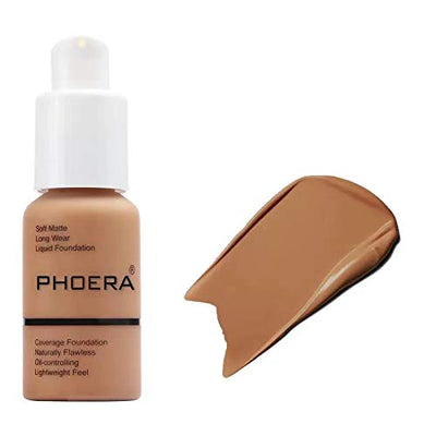 PHOERA Foundation Makeup Naturally Liquid Foundation Full Coverage Mattle Oil-Control