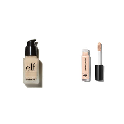 e.l.f. Flawless Finish Foundation, Lightweight & Medium Coverage, Semi-Matte Finish